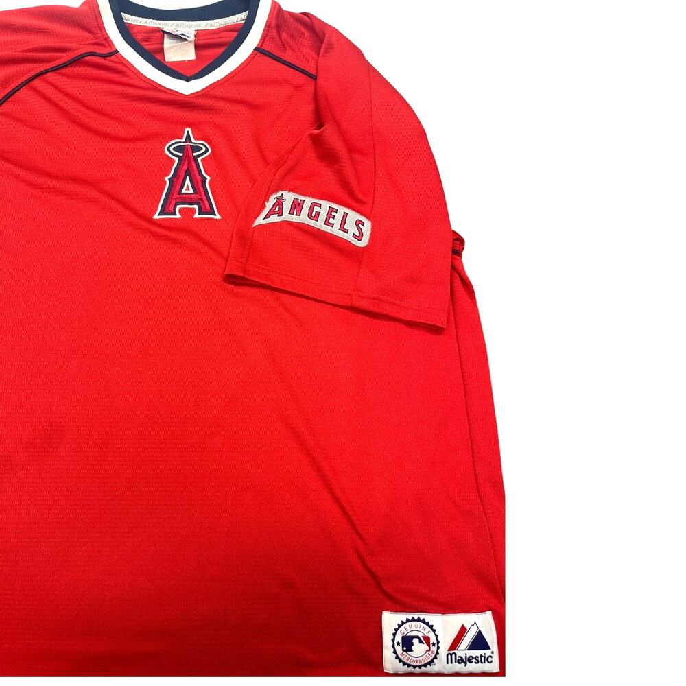 LA Angels Red Jersey Majestic MLB Genuine Merchandise Large